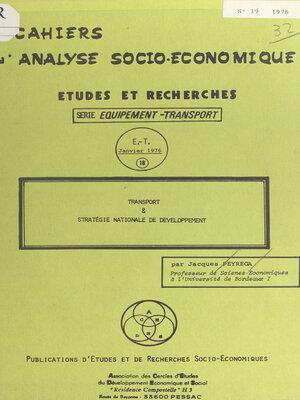 cover image of Transport et stratégie nationale de développement